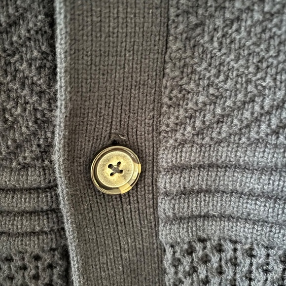 Mens dark blue H&M cardigan size Medium collegiate nautical eclectic grandpa - Picture 6 of 8